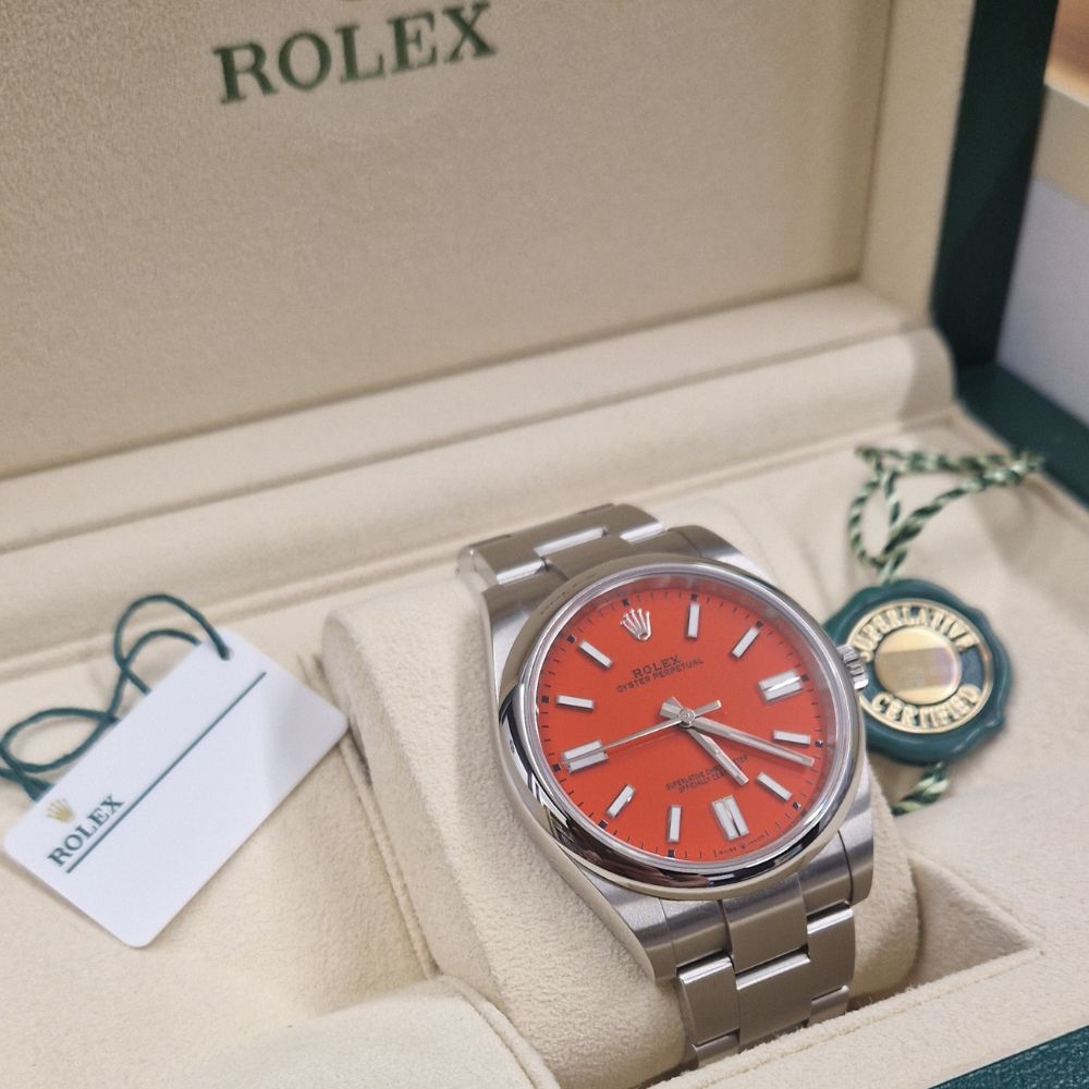 Rolex Oyster Perpetual OP41 Coral Dial