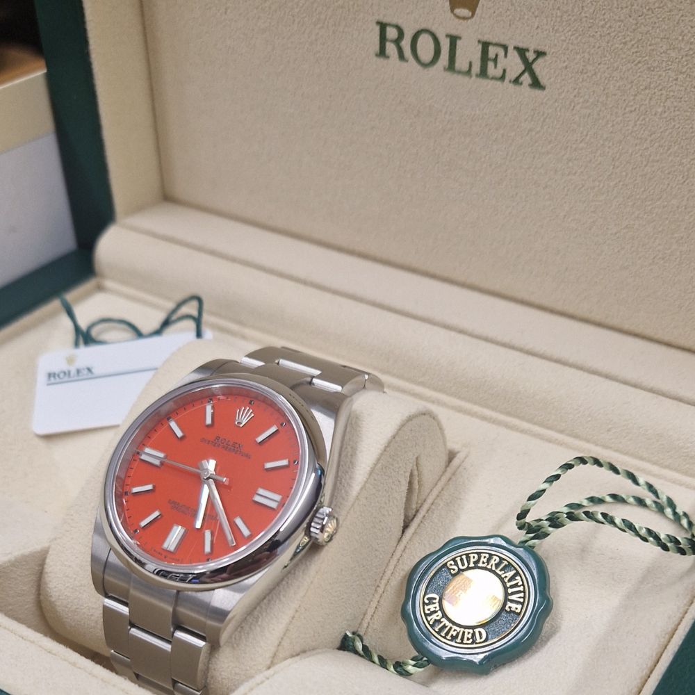 Rolex Oyster Perpetual OP41 Coral Dial