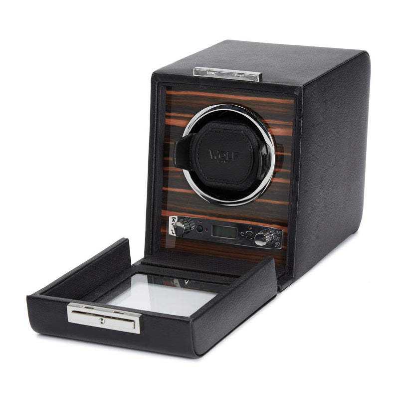 WOLF Black Single Watch Winder