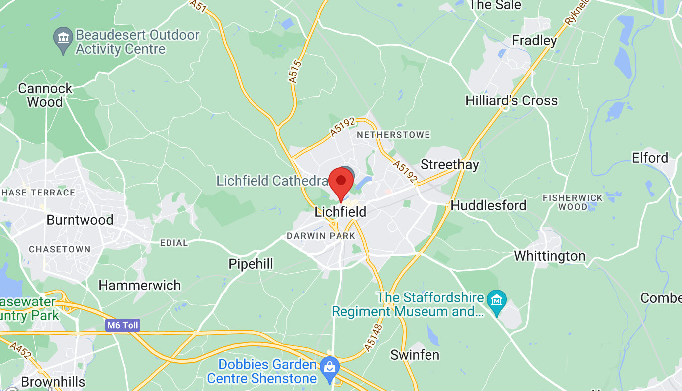 Map showing the location of Charles Martin watches in Lichfield